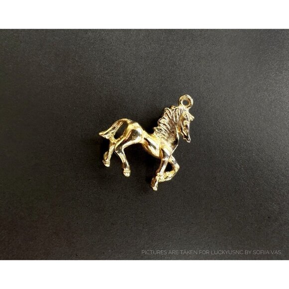 Pendants Goldtone horse, Owl, Easter charm, Glass Crystal, Locket Heart - 5 pcs - Picture 5 of 6